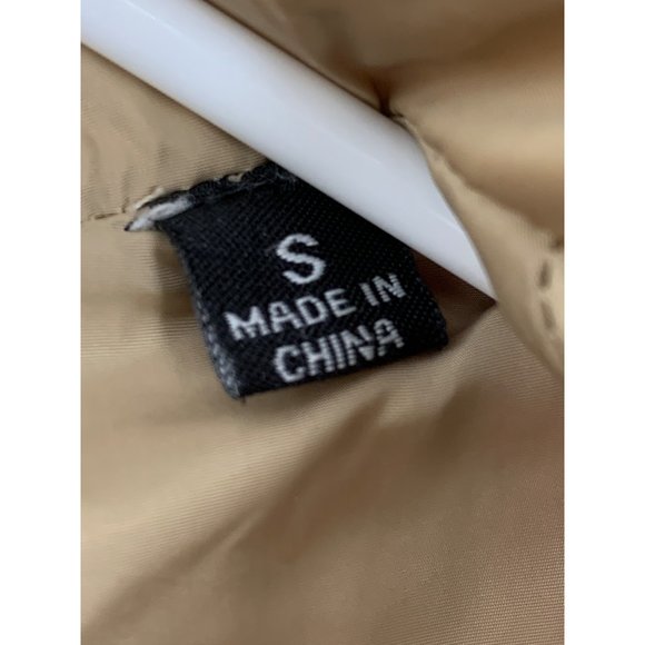 Size Small Womens Andrew Marc Goose Down Puffer Coat Quilted Beige EUC 6522 - Picture 5 of 12